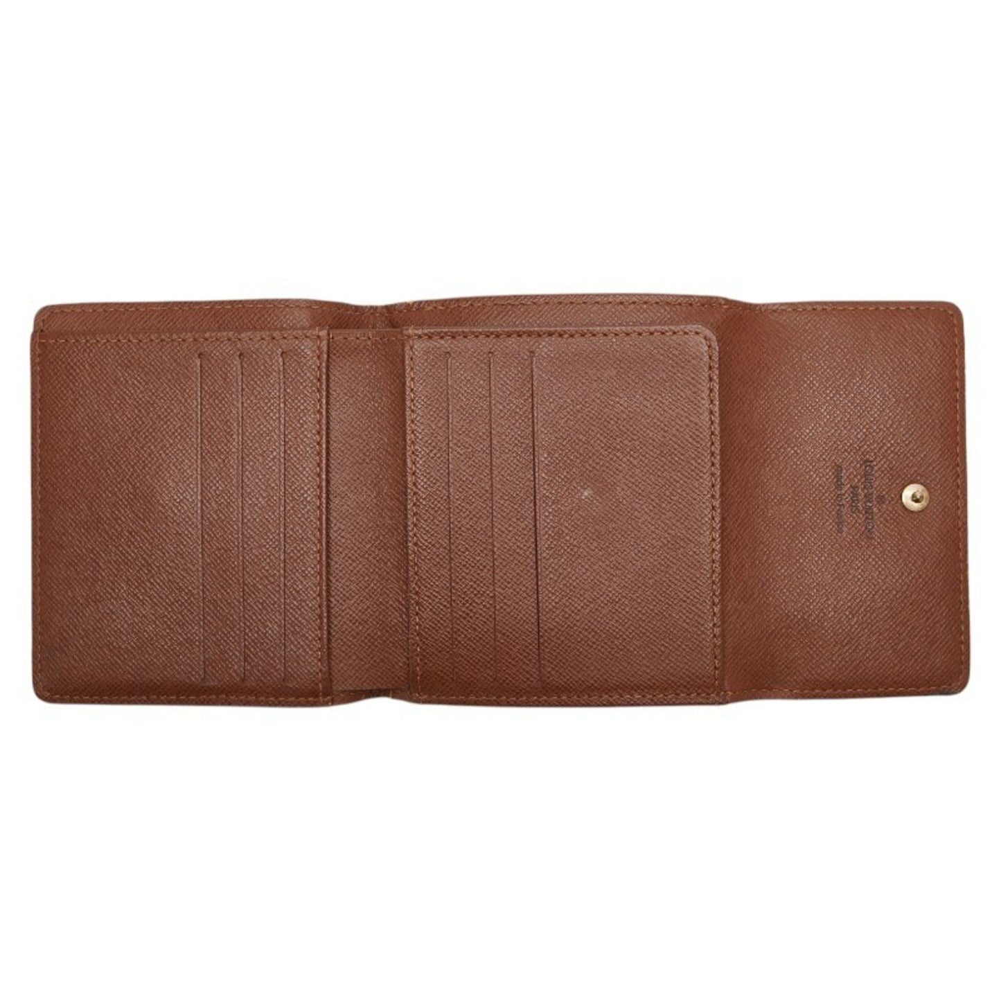 Louis Vuitton Monogram Porte Monnaie Bi-Fold Wallet M61652 Brown Leather