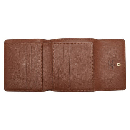 Louis Vuitton Monogram Porte Monnaie Bi-Fold Wallet M61652 Brown Leather