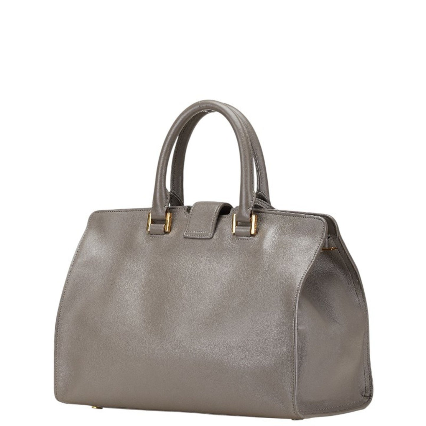 Saint Laurent Cassandra Baby Cabas Small Handbag/Shoulder Bag 2Way 394461 Gray Leather