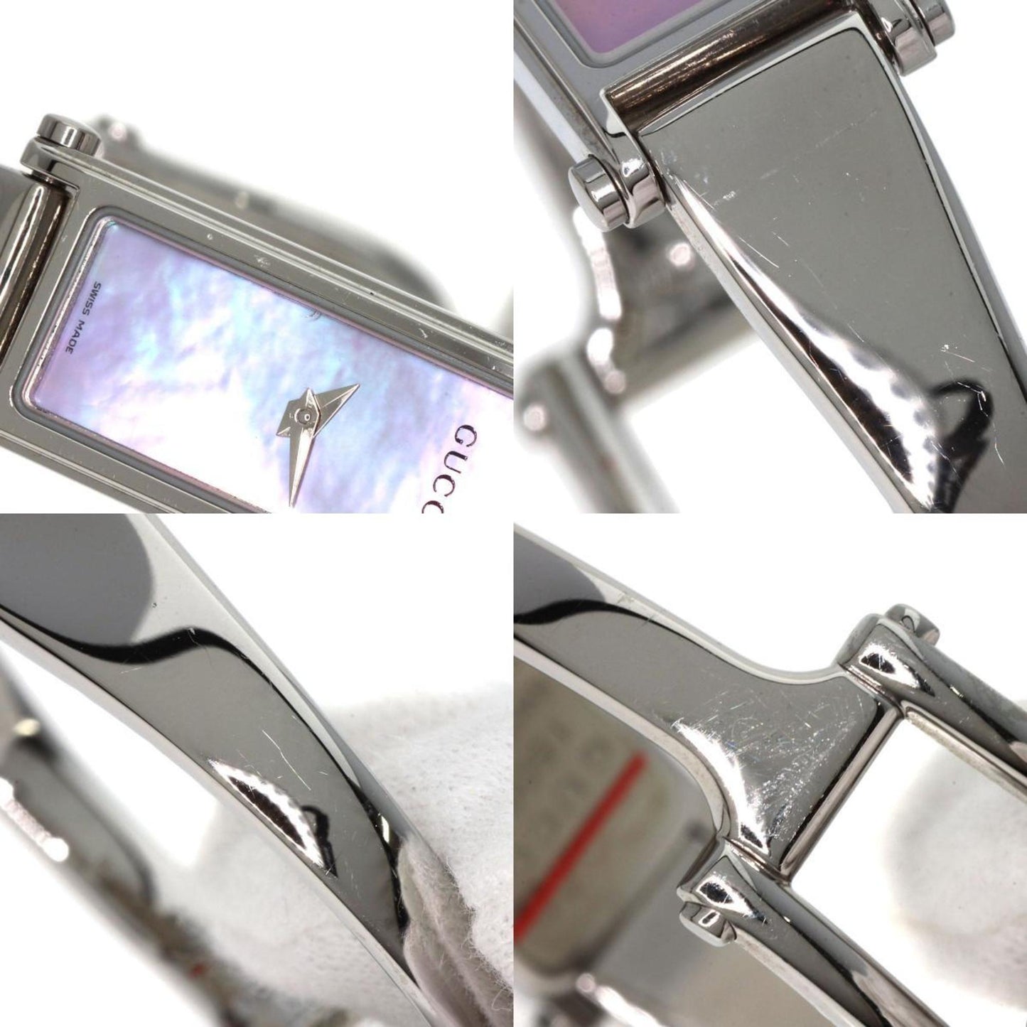 Gucci 1500L Square Face Bangle Watch Stainless Steel Ss
