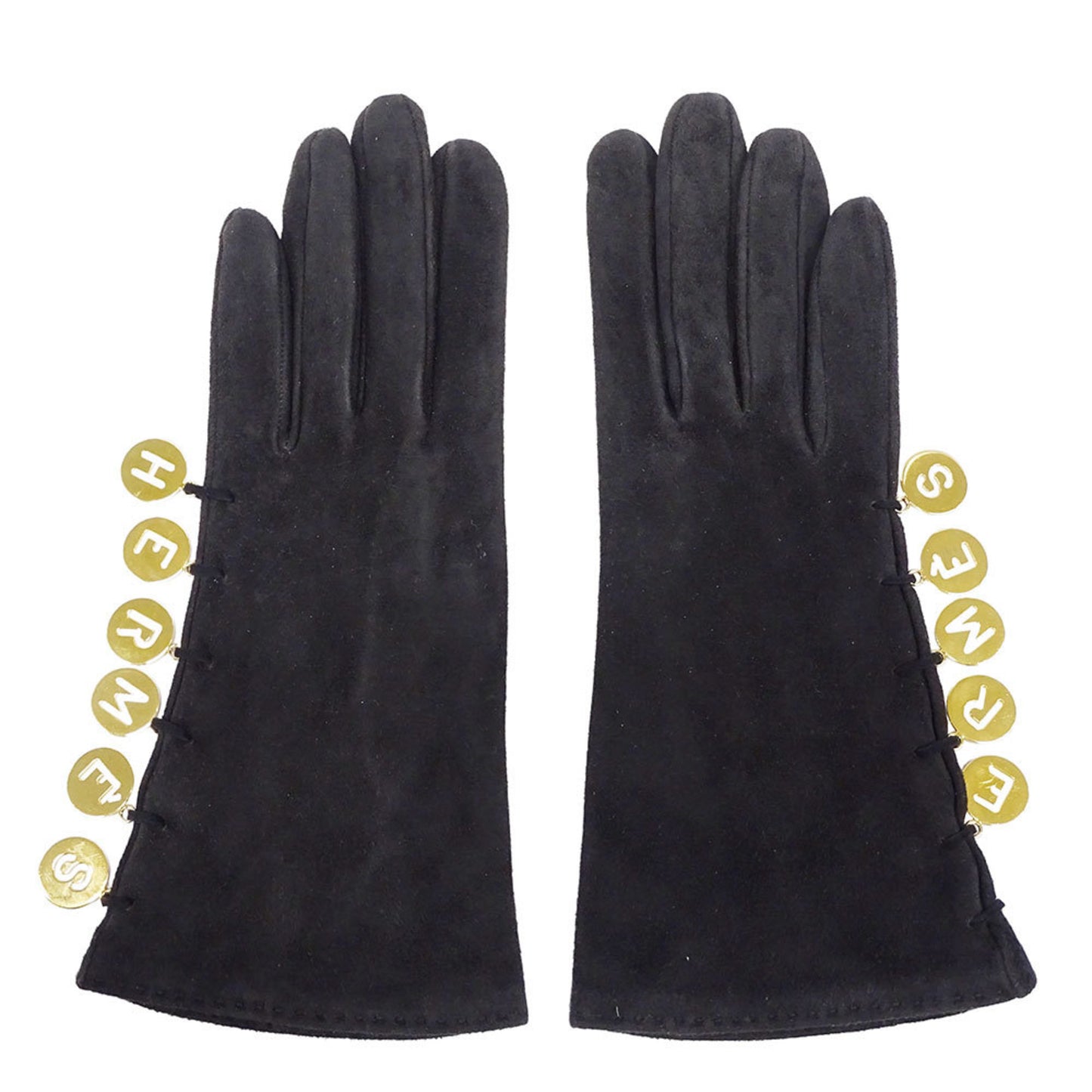 Hermes Herms Women'S Suede Gloves