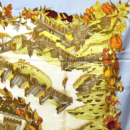 Hermes Carr 90 "Au Pays De Cocagne" (In Paradise) Silk Scarf