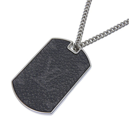Louis Vuitton Monogram Eclipse Collier Plaque Plate M63640 Metal Necklace Locket