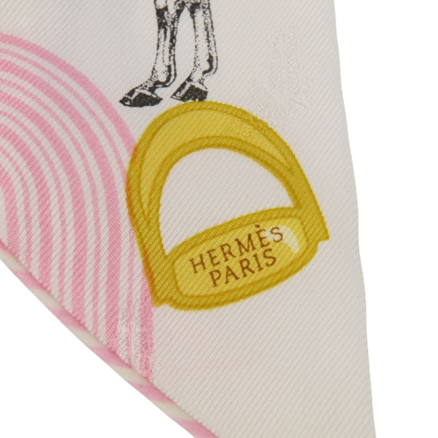 Hermes Twilly Garde Robe Pop Silk Scarf/Muffler In White