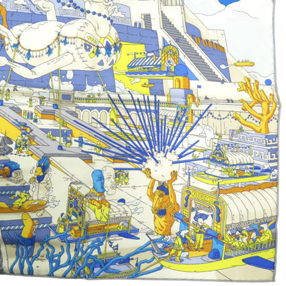 Like New Herms Carr 90 "The Legend Of The Winged Horse" La Legende Du Cheval A Plumes Twill