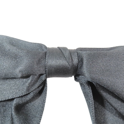 Chanel Satin Ribbon Barrette Accessories Hair Clips Hairpins Black