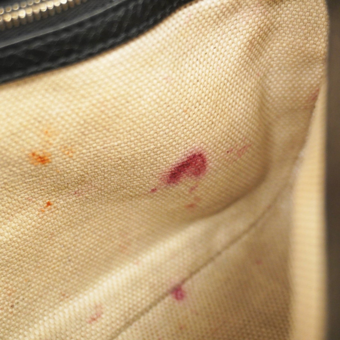 Gucci Soho Interlocking G Shoulder Bag 5363224 Leather Black Champagne