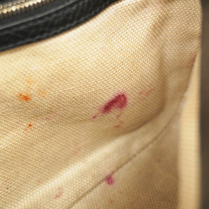 Gucci Soho Interlocking G Shoulder Bag 5363224 Leather Black Champagne