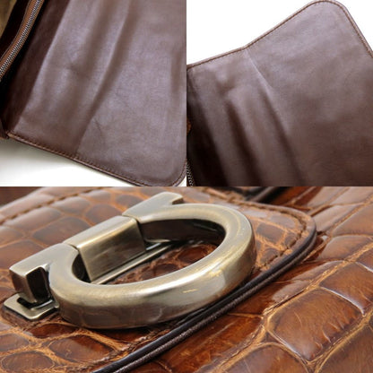 Salvatore Ferragamo Gancini Handbag In Embossed Leather