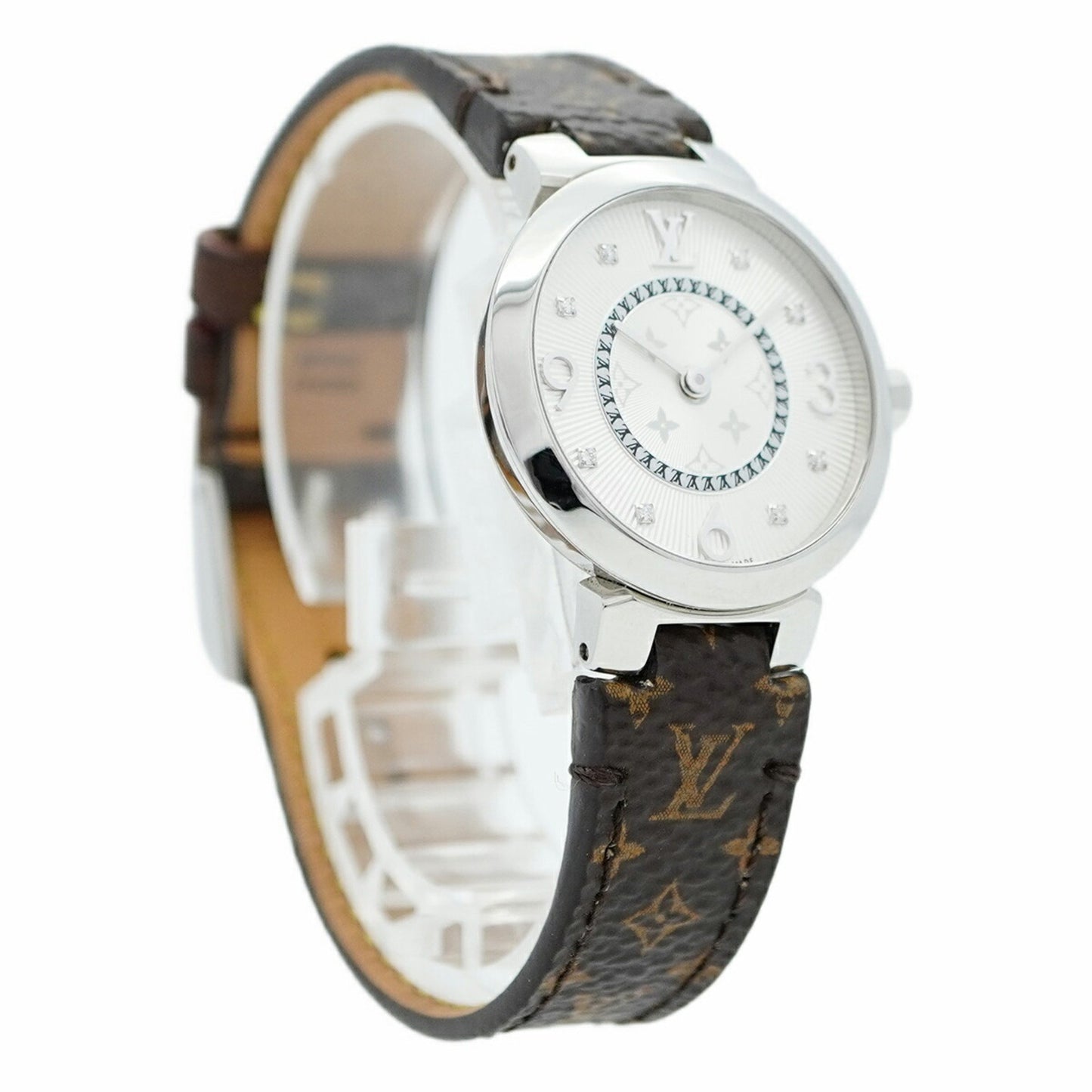 Louis Vuitton Tambour Q12Mg Silver Dial