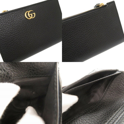 Gucci Gg Marmont Double G 546588 Leather Black Bifold Wallet 0069Gucci
