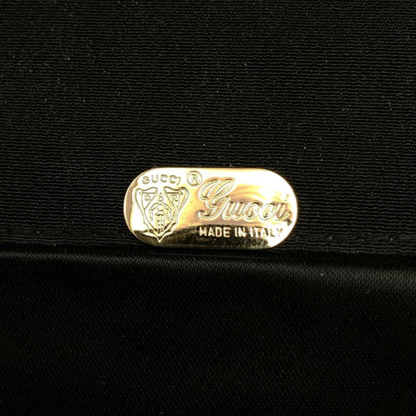 Gucci Gucci Handbag Chain Bag Canvas Black Shoulder