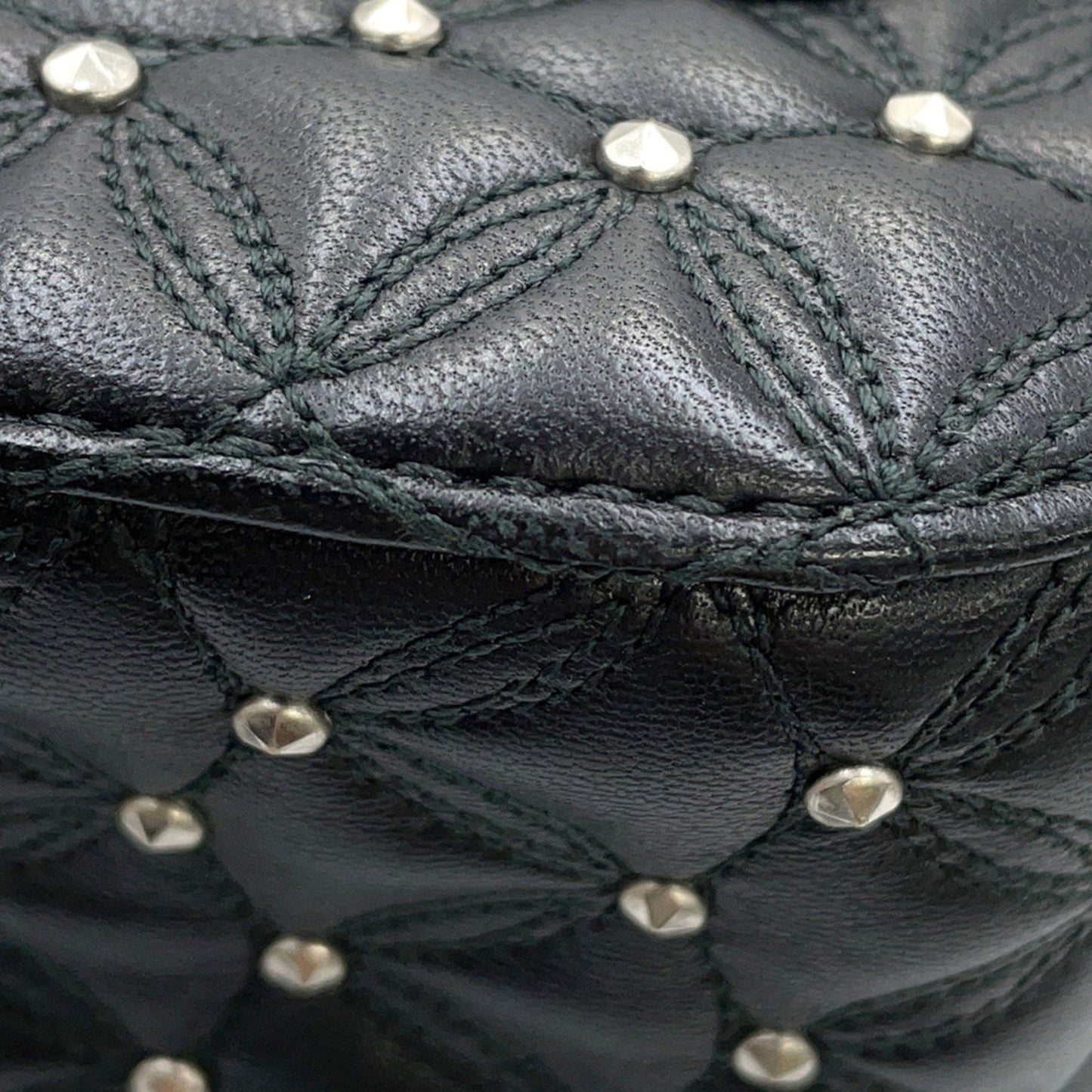 Bvlgari Chain Shoulder Bag Diva Dream Leather Black
