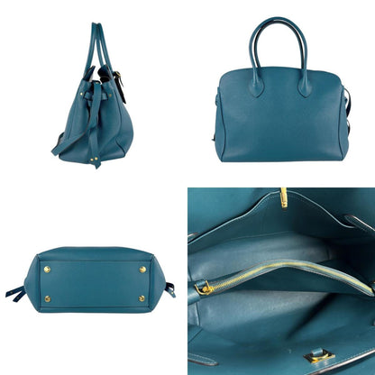 Louis Vuitton Mila Mm Leather Shoulder Bag In Green Blue And Gold