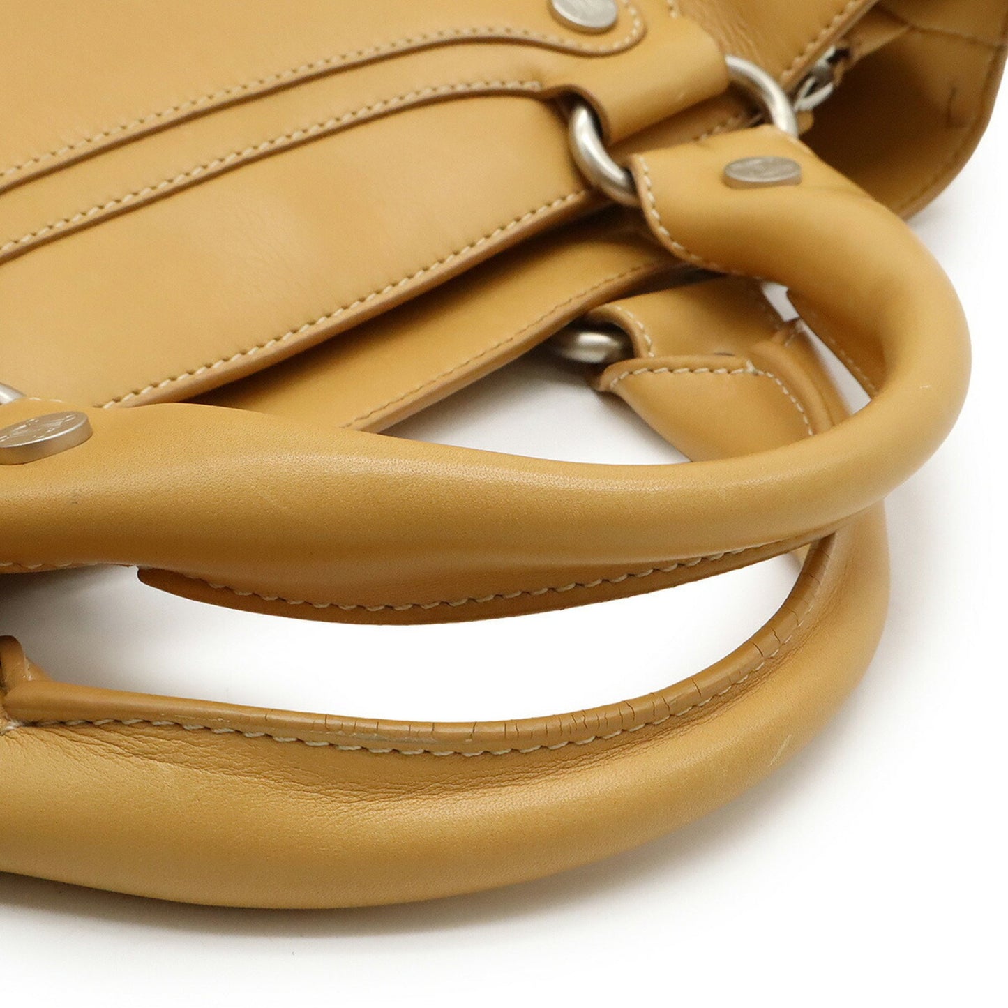Celine Boogie Bag Handbag Tote Leather Beige