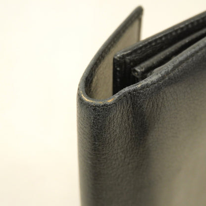 Chanel Camellia Leather Long Wallet Black