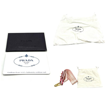 Prada Canapa Handbag B2439G Canvas Pink