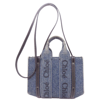 Chlo Chloe Woody Mini 2-Way Handbag In Denim