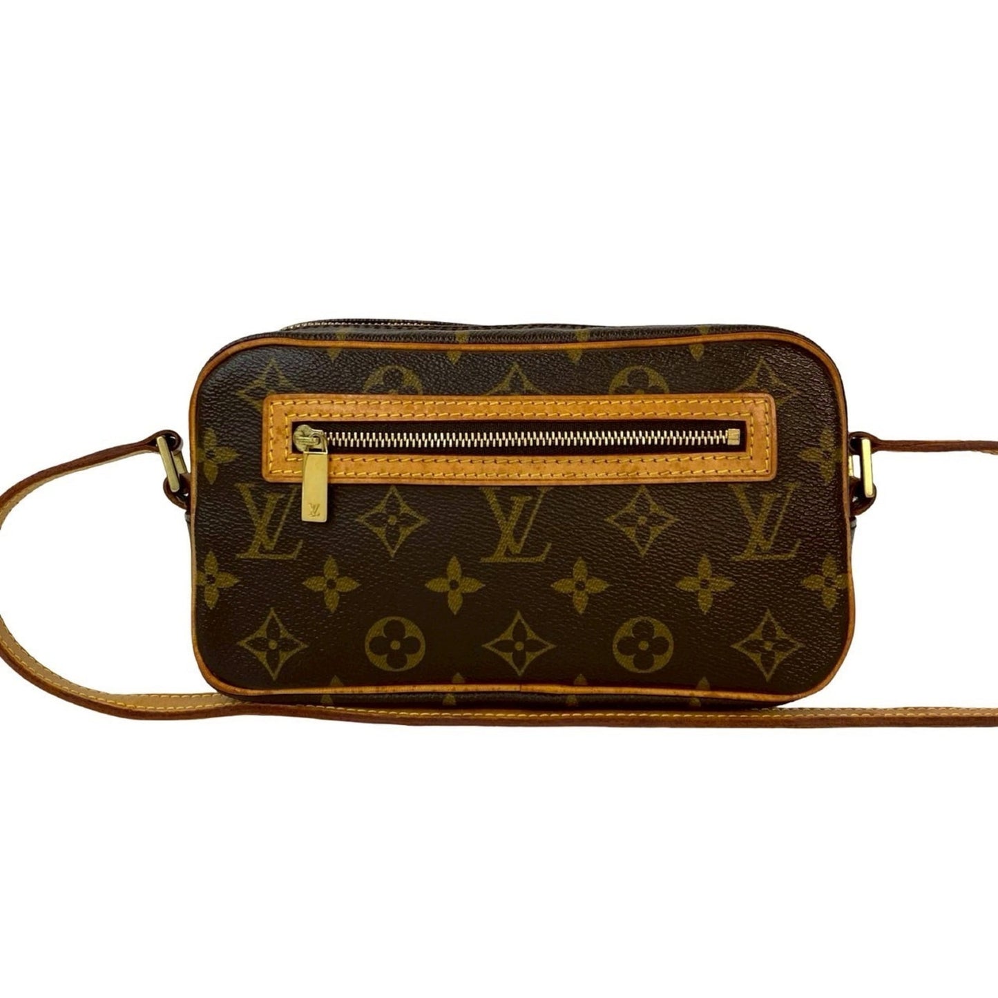 Louis Vuitton Pochette Cite Monogram Leather Semi-Shoulder Bag/One-Shoulder Bag Brown 31815
