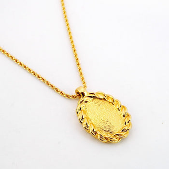 Christian Dior Necklace Gp Plated Gold White