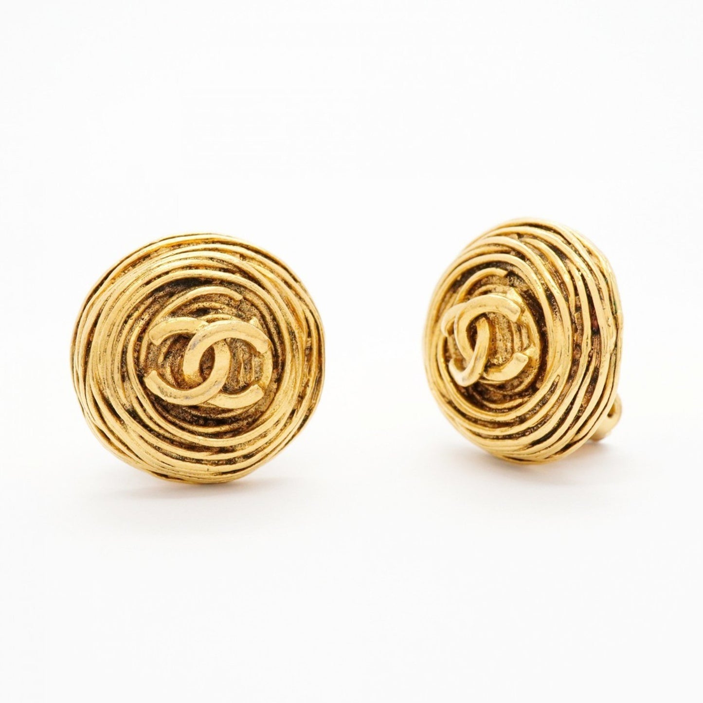 Chanel Coco Mark Circle Earrings