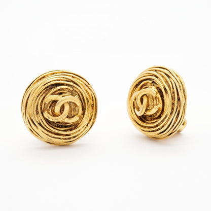 Chanel Coco Mark Circle Earrings