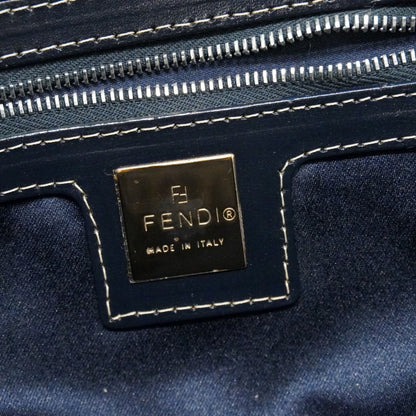 Fendi Zucchino Nylon Canvas Handbag Navy