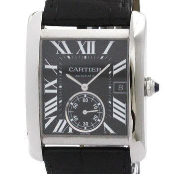 Cartier Tank Mc Steel Leather Automatic