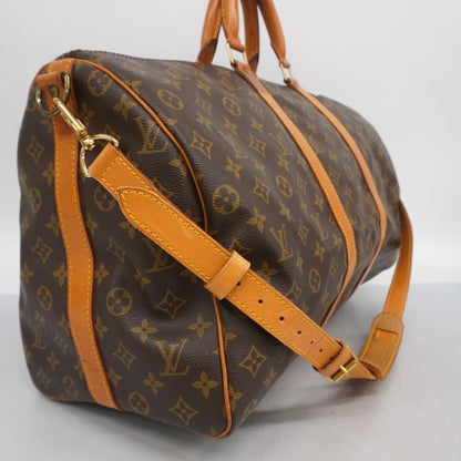 Louis Vuitton Monogram Keepall Bandouliere 50 Boston Bag M41416 Brown