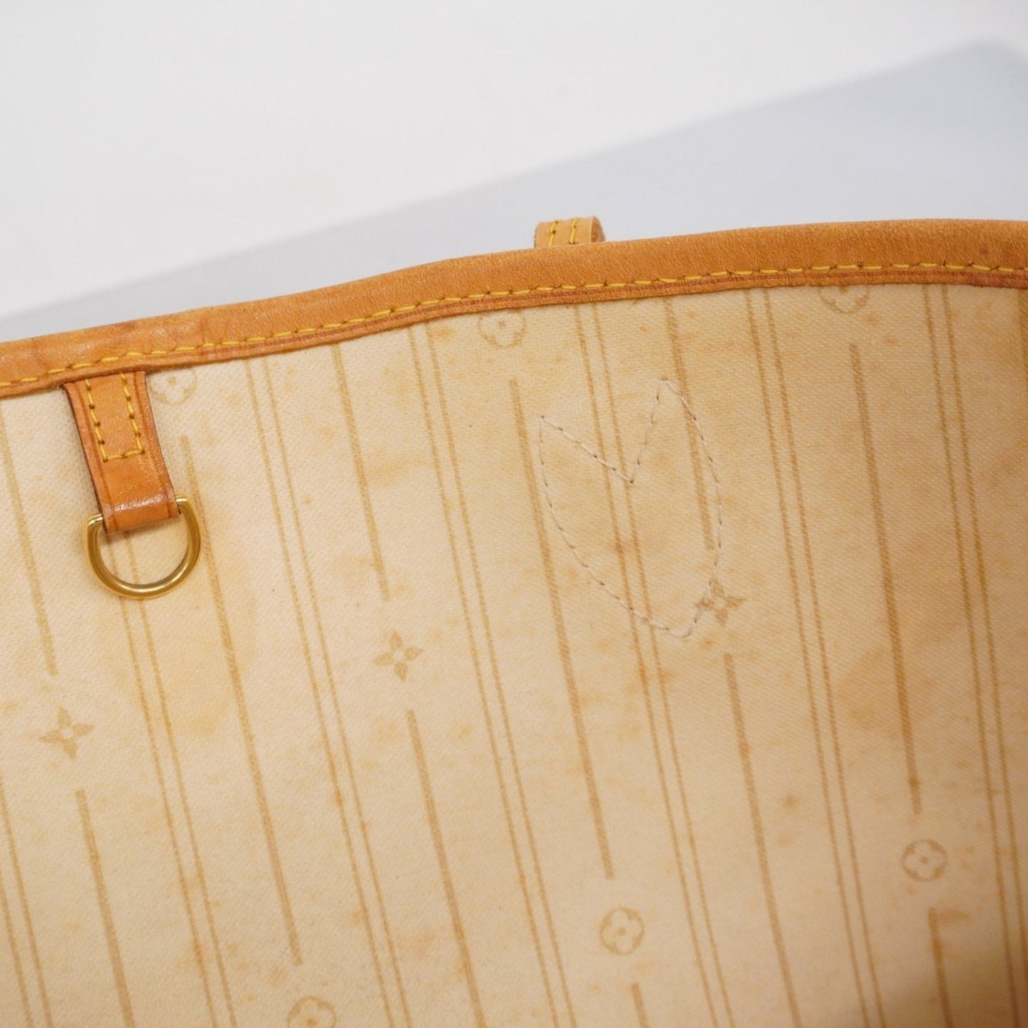 Louis Vuitton Damier Azur Neverfull Mm Tote Bag N51107 White