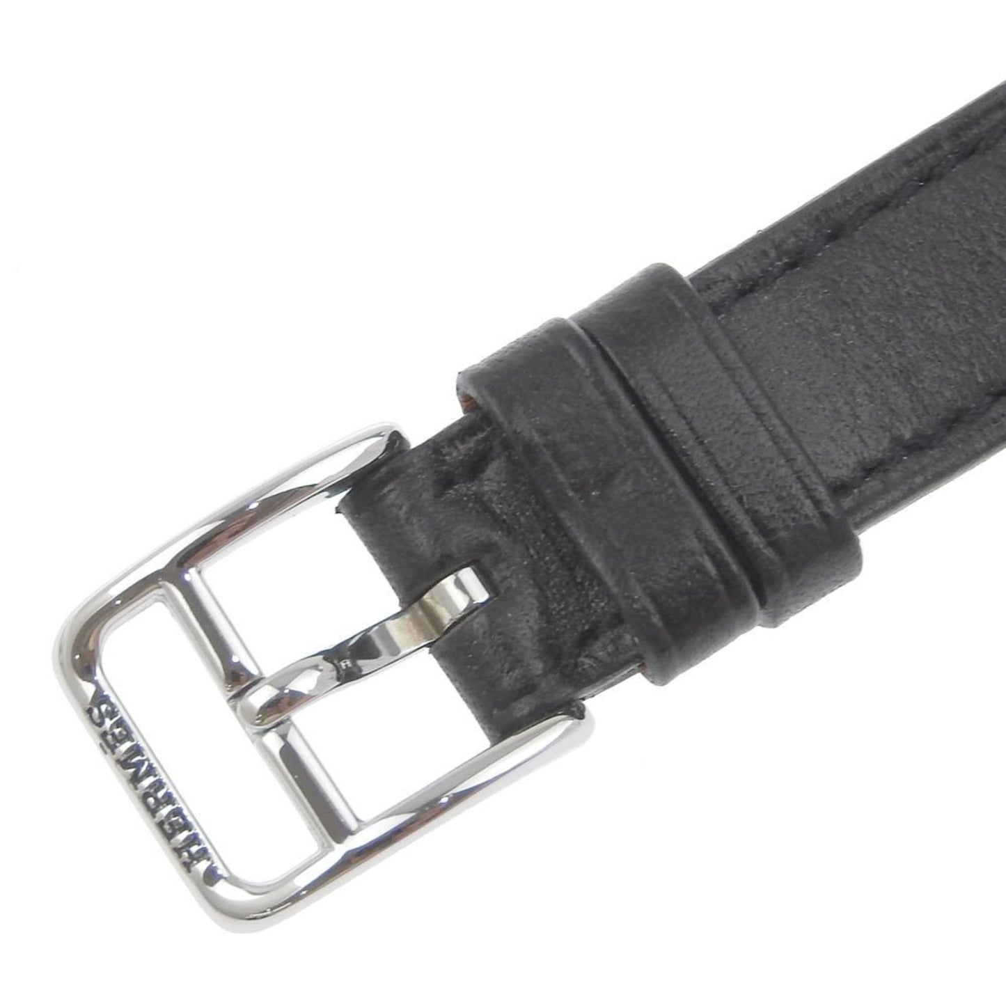 Hermes Hermes H Watch Rondo Wristwatch Hr1.210 Stainless Steel X Embossed Leather 2006 ?J Quartz