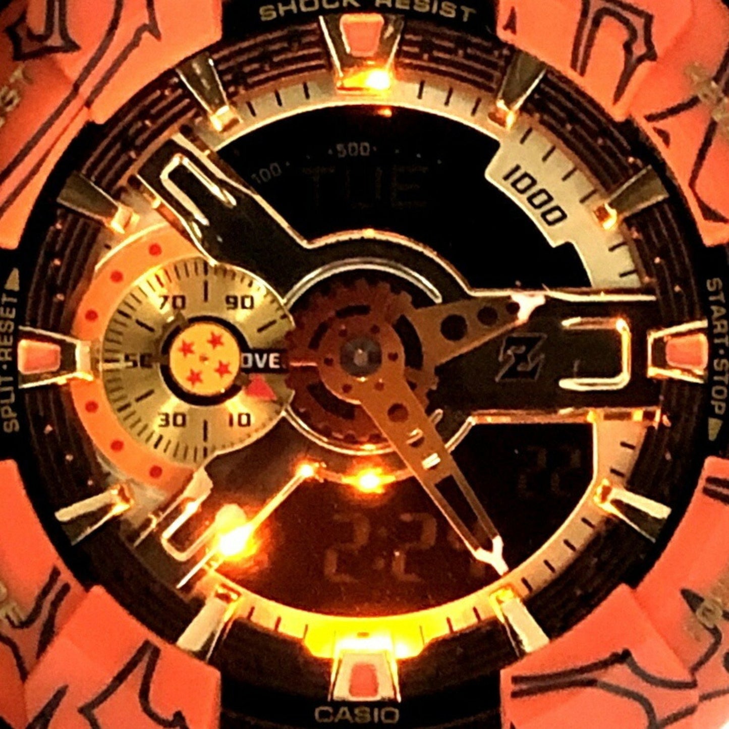 G-Shock Casio Ga-110Jdb-1 Dragonball Z Collaboration Model Watch With Led Light