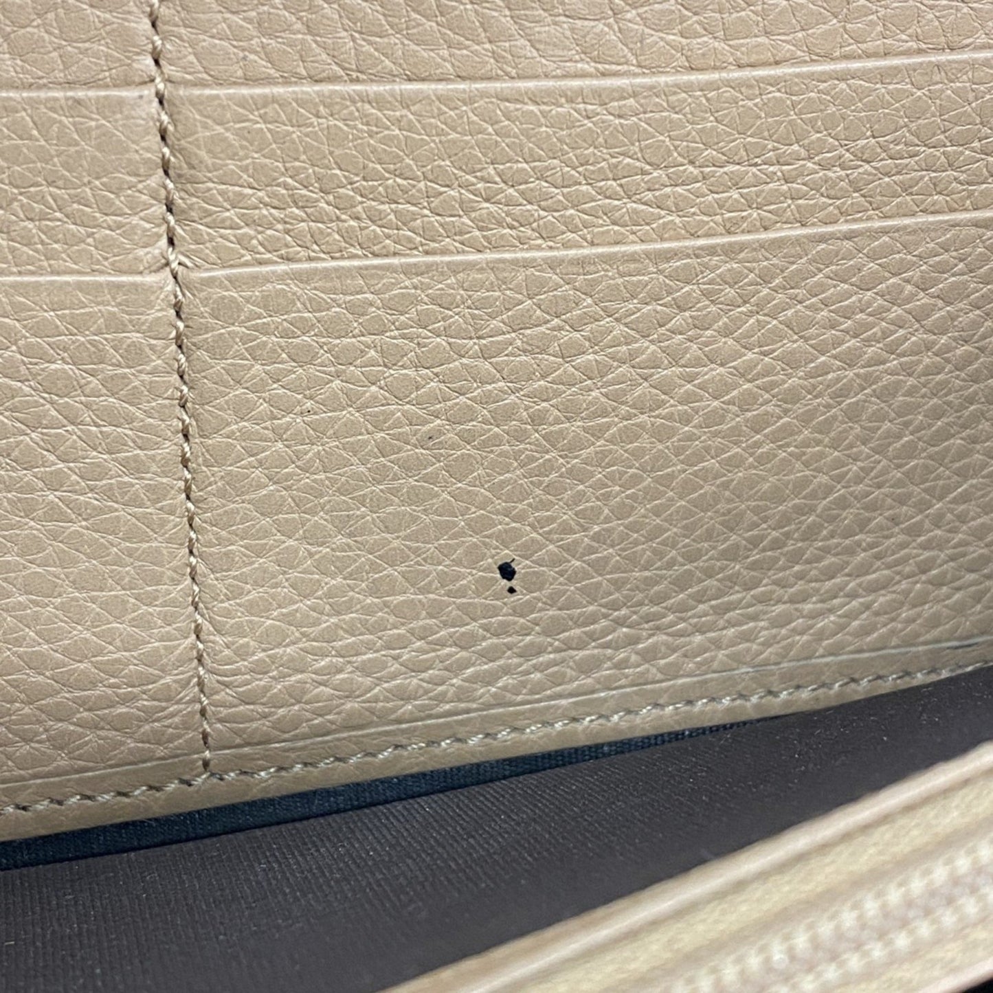 Gucci Bamboo Long Wallet 307984 Leather Beige Champagne