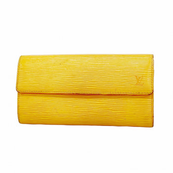 Louis Vuitton Epi Leather Long Wallet Porte Monnaie Credit M6359H Mandarin
