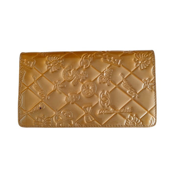 Chanel Coco Mark Symbol Charm Icon Bi-Fold Long Wallet A37151 Gold Color