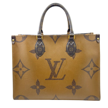 Louis Vuitton Monogram Reverse On The Go Mm M45321 Brown Tote Bag/Handbag