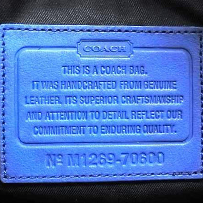 Coach Tote Bag 70600 Blue Leather