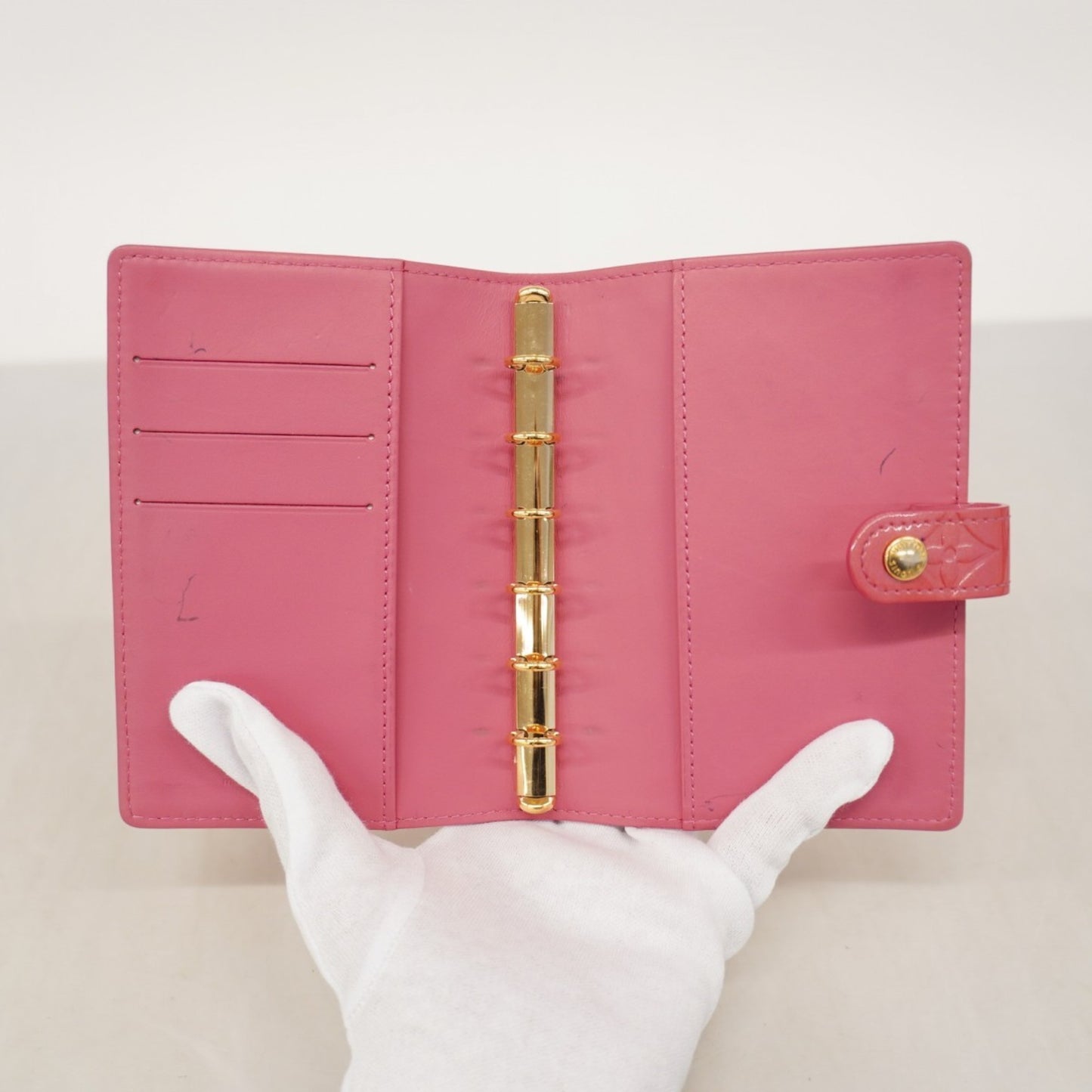 Louis Vuitton Vernis Agenda Pm Planner Cover R2101F Framboise