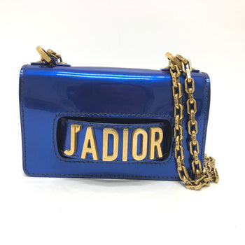 Christian Dior Chain Bag Crossbody Shoulder Bag Shoulder Bag Gunmetal Blue Goldhardware