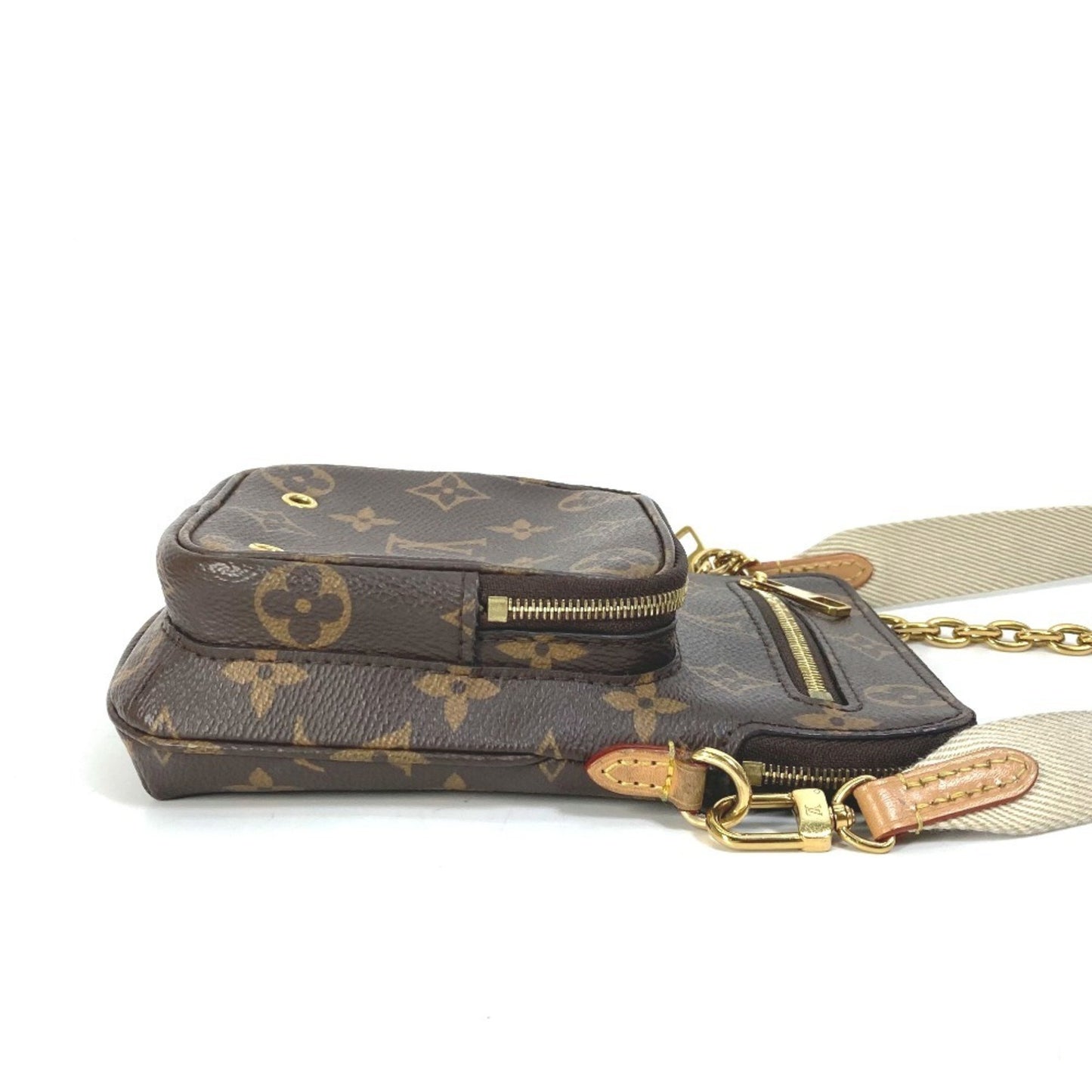 Louis Vuitton M80746 Monogram Utility Crossbody Pochette Chain Bag Handbag Shoulder Canvas