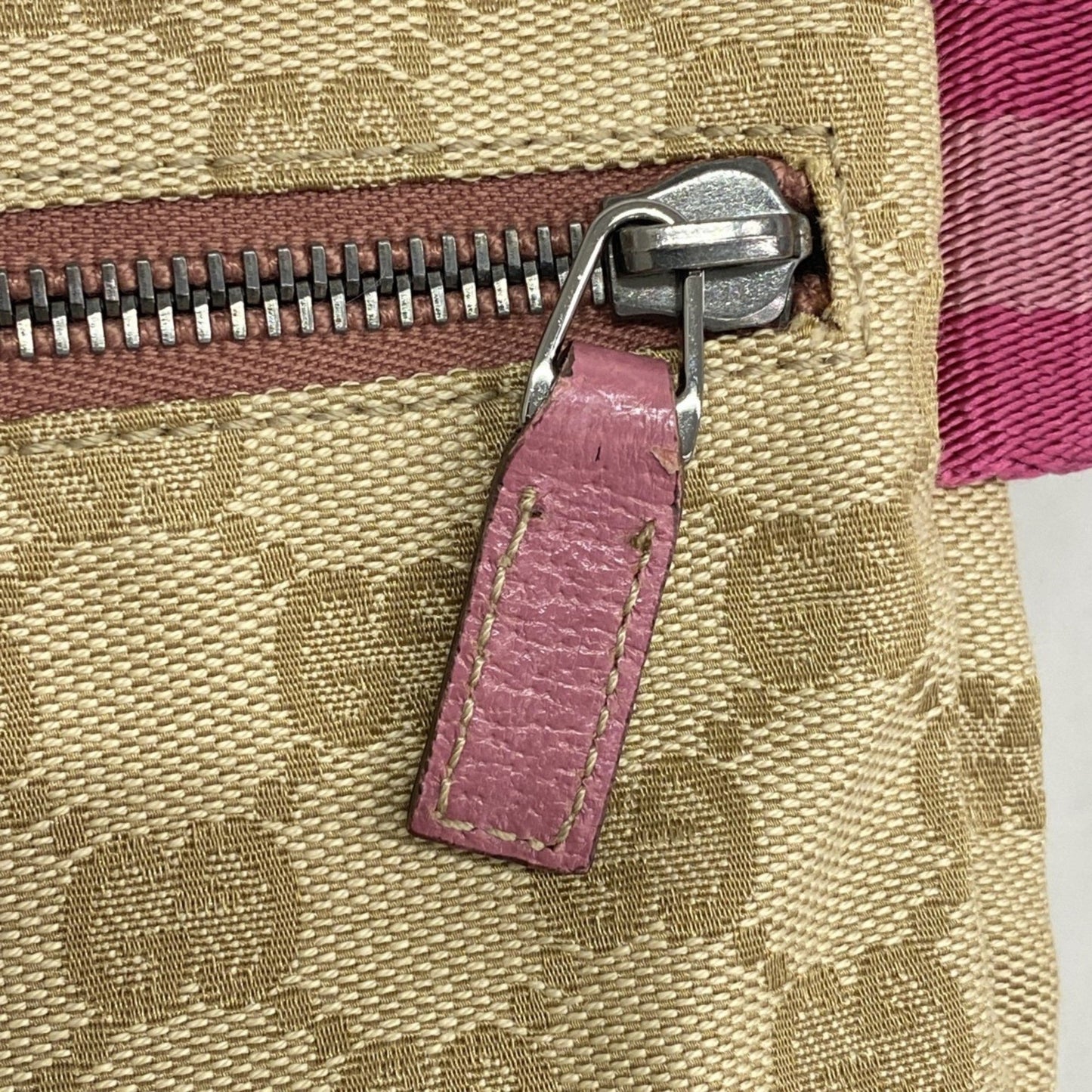 Gucci Waist Bag Gg Canvas 162962 Beige Pink