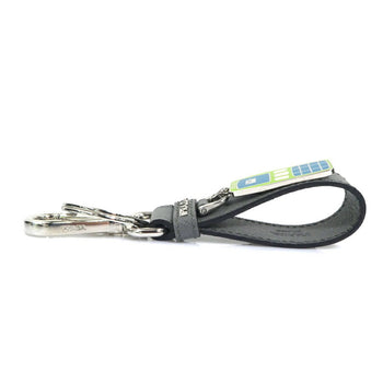 Prada Prada Key Ring Leather Metal Gray