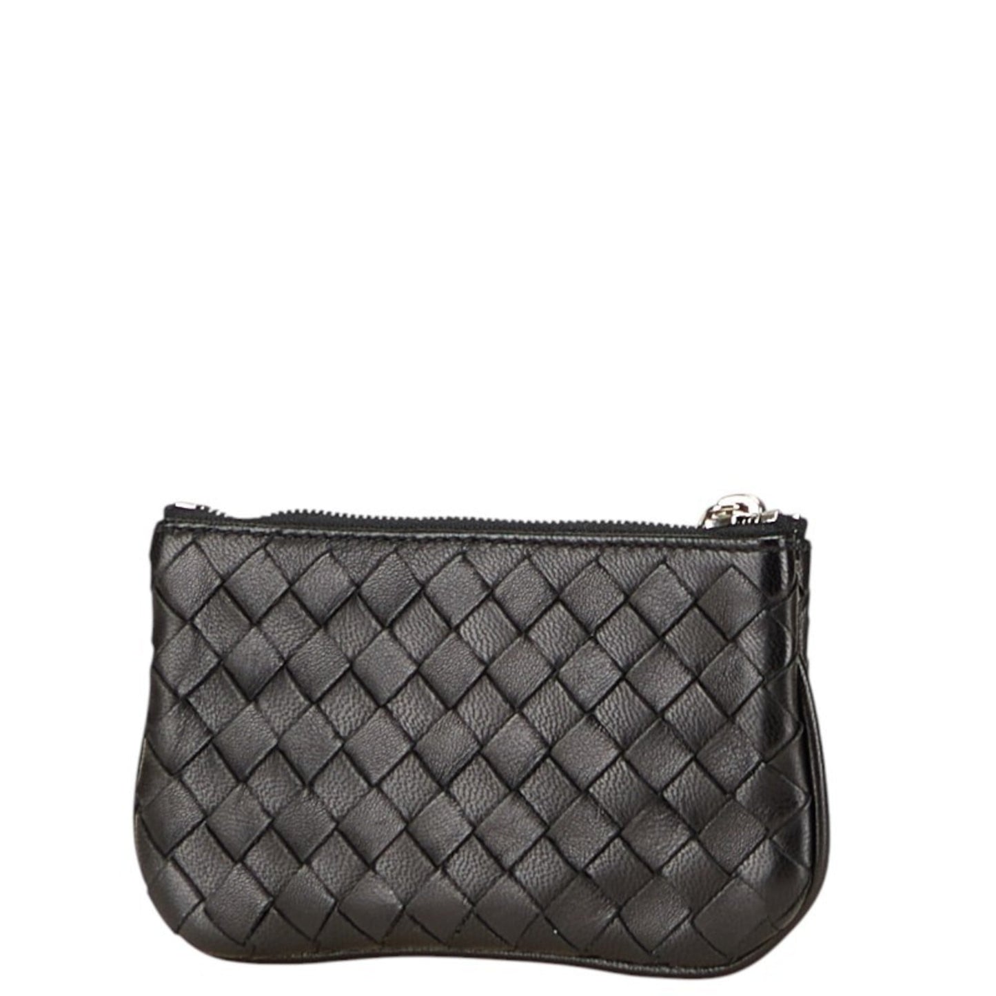 Bottega Veneta Intrecciato Wallet/Coin Case Black Leather