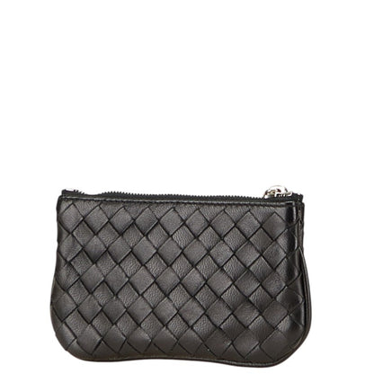 Bottega Veneta Intrecciato Wallet/Coin Case Black Leather