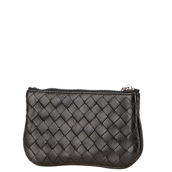 Bottega Veneta Intrecciato Wallet/Coin Case Black Leather