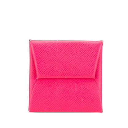 Herms Bastia Wallet/Coin Purse Pink Epsom Leather