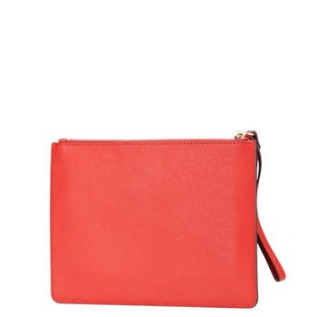 Michael Kors Butterfly Motif Clutch Bag/Second Bag Red Leather
