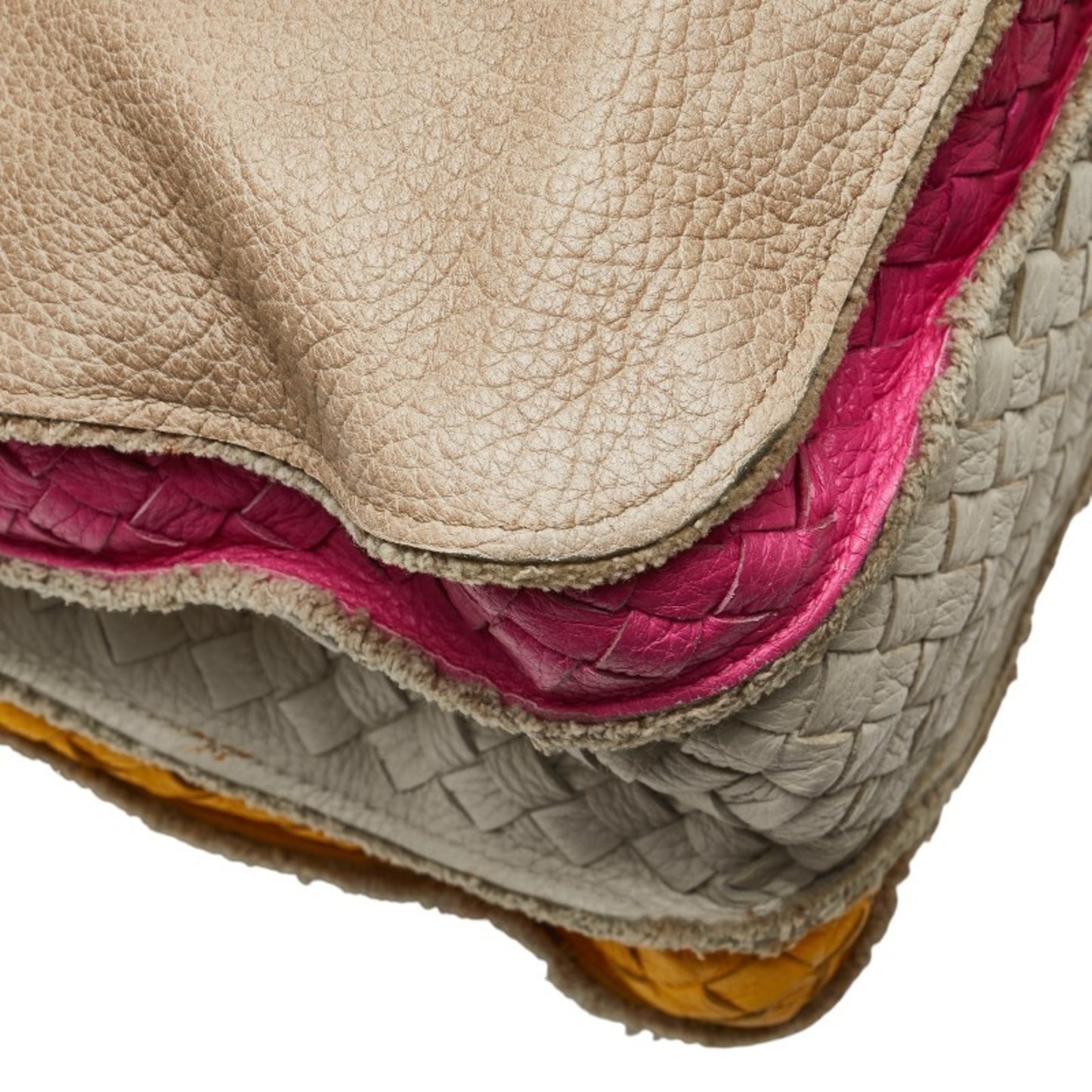 Bottega Veneta Intrecciato Handbag In Beige