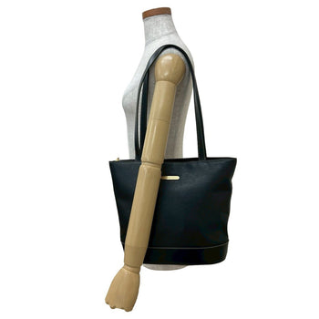 Burberry Logo Plate Leather Tote Bag