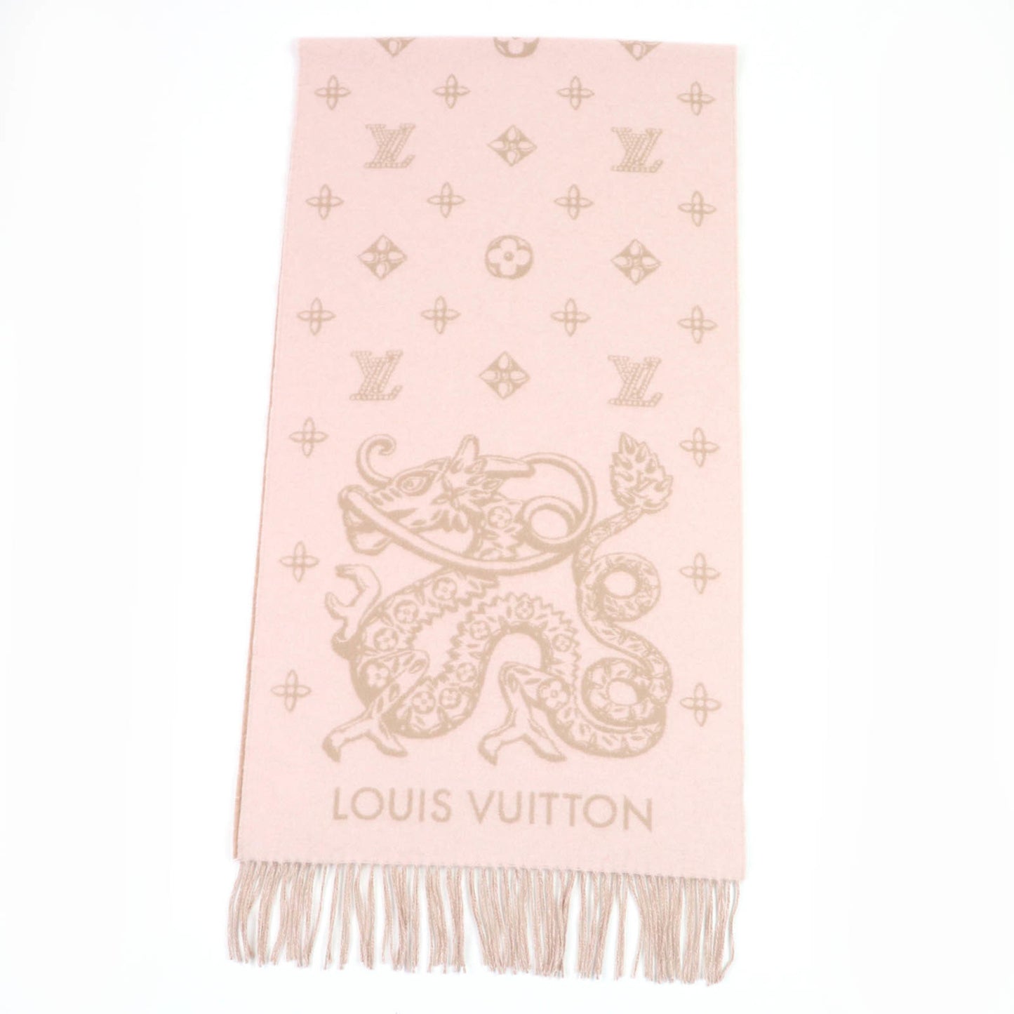 Louis Vuitton Echarpe Reykjavik Precious Dragon 100% Cashmere Scarf